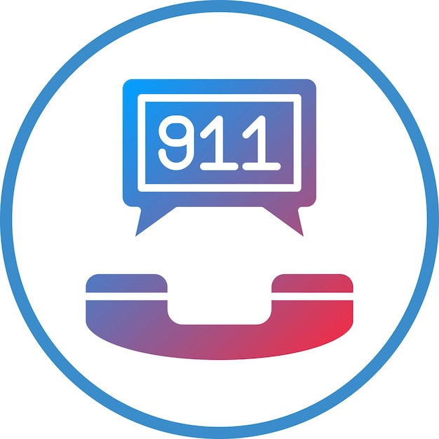 Vector vector design 911 icon style