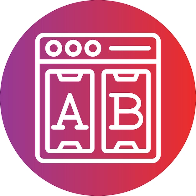 Vector Design Ab Testing Icon Style