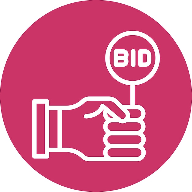 Vector design absentee bid icon style