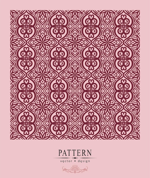 Disegno vettoriale fiore astratto batik cuore pattern etnico sfondo 9