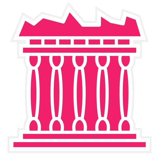 Vector vector design acropolis icon style