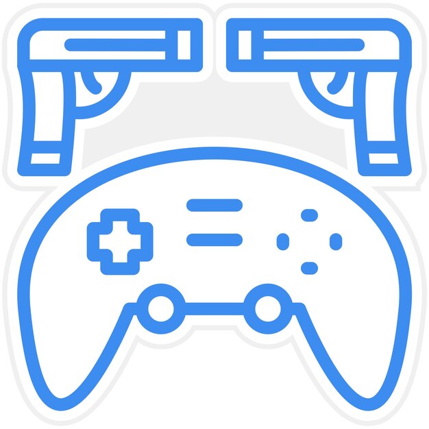 Vector Design Action Game Icon Stijl