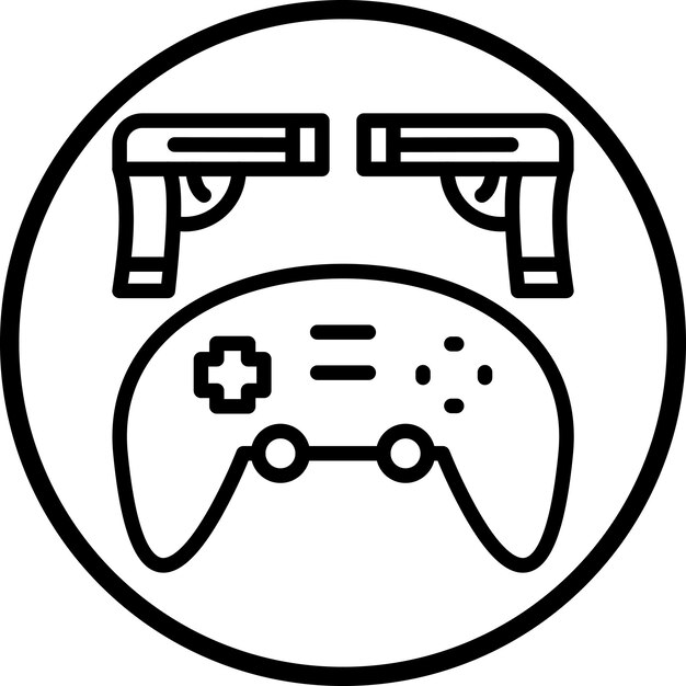 Vector Design Action Game Icon Stijl