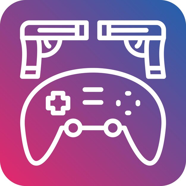 Vector Design Action Game Icon Stijl
