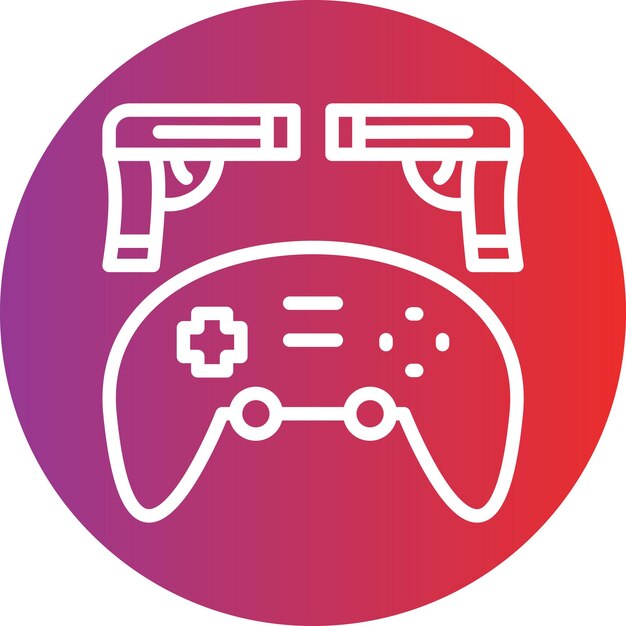 Vector Design Action Game Icon Stijl
