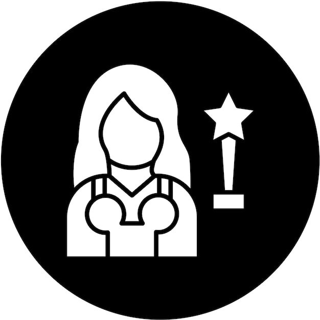 Vector vector design actress icon style