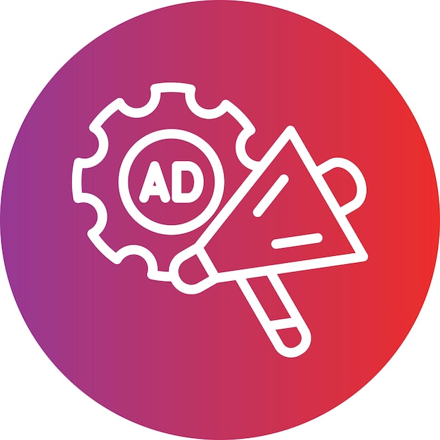 Vector vector design ad optimization icon style