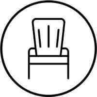 Vector vector design adirondack chair icon style