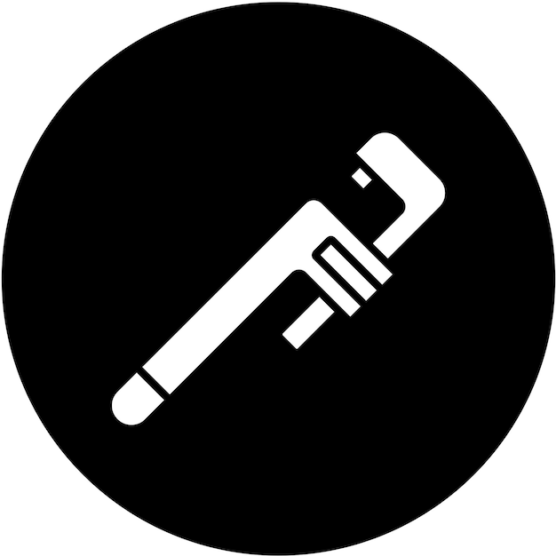 vector design adjustable wrench icon style