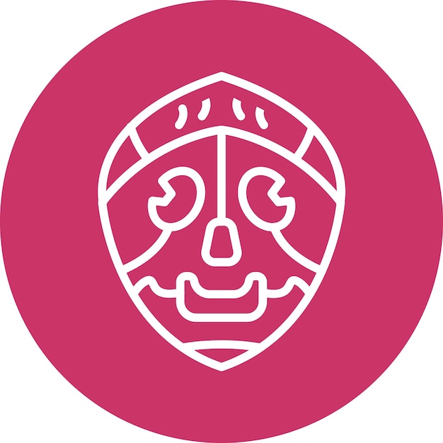 Vector Design African Mask Icon Style