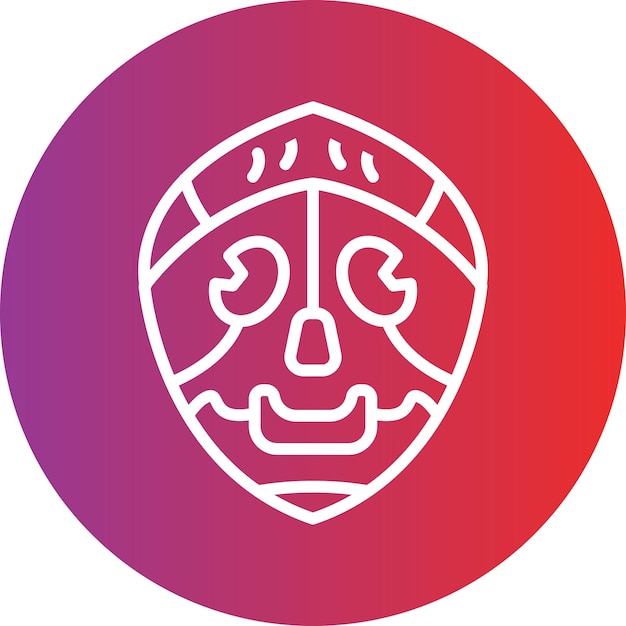 Vector Design African Mask Icon Style