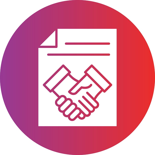 Vector Design Agreement Icon Style