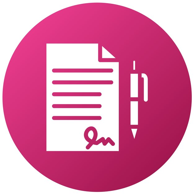 Vector Design Agreement Icon Style