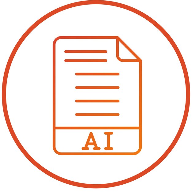 ベクトルデザイン AI アイコンスタイル