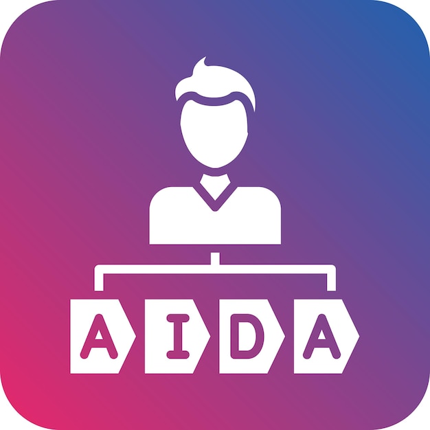 Vector vector design aida icon style