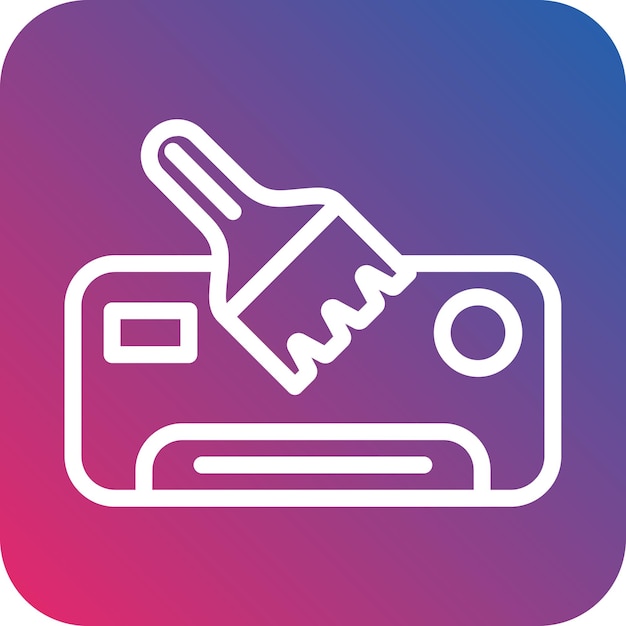 Vector Design Airconditioner Cleaning Icon Style