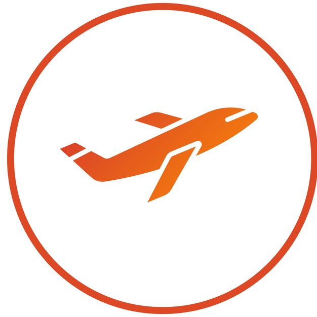 ベクトルデザイン 飛行機アイコンスタイル