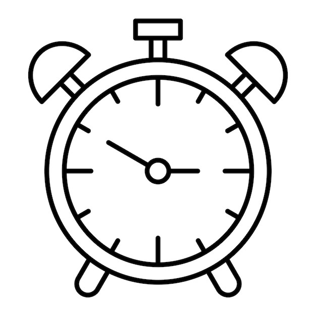 Vector Design Alarm Clock Icon Style