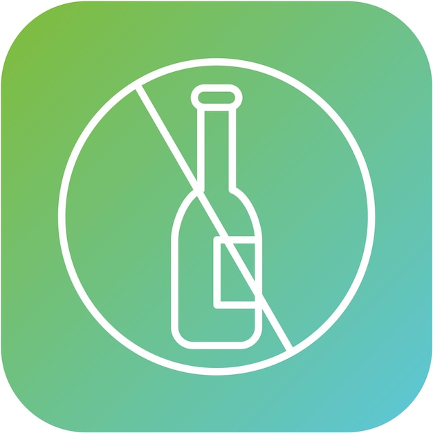 Vector Design Alcohol Addiction Icon Style