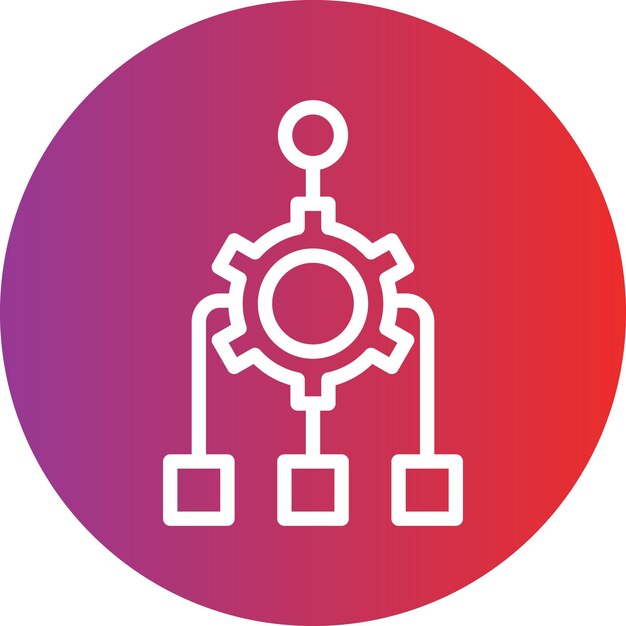 Стиль иконки векторного алгоритма проектирования