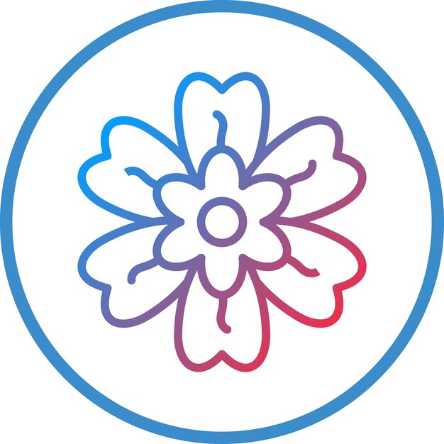 Vector vector design alpine forget me not icon style