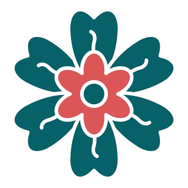 Vector vector design alpine forget me not icon style