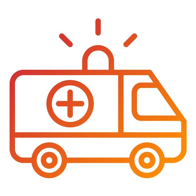 Vector Design Ambulance Van Icon Stijl