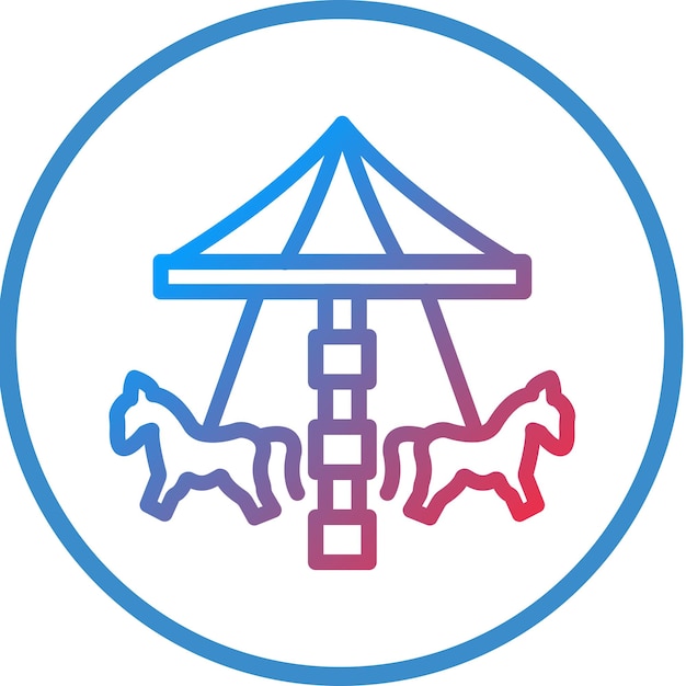 Vector design amusement park icon stijl