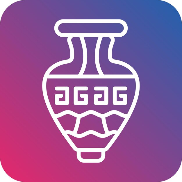 Vector design ancient vase icon style