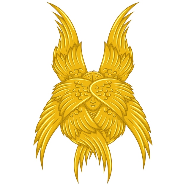 Vector design of angel with wings