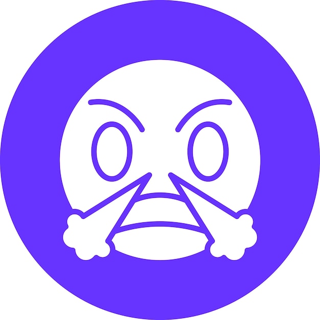 Vector vector design angry icon style