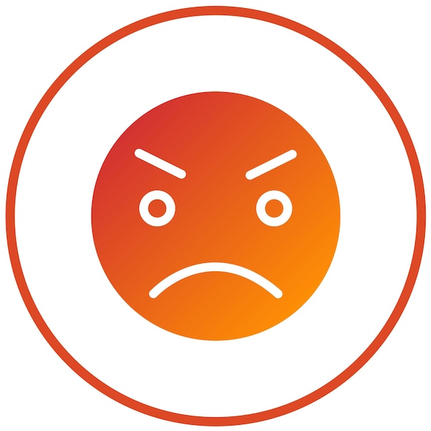 Векторный дизайн Angry Icon Style