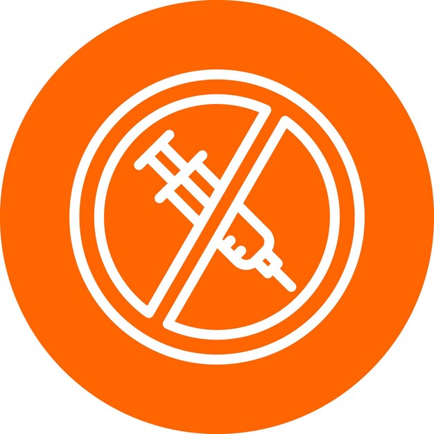 Vector vector design anti vaccination icon style