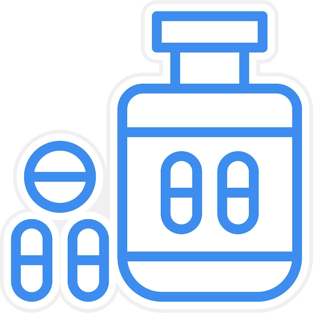 Vector Design Antidepressant Icon Style