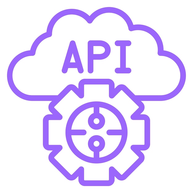 Vector vector design api icon style