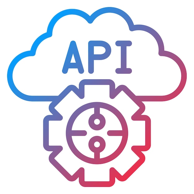 Vector vector design api icon style