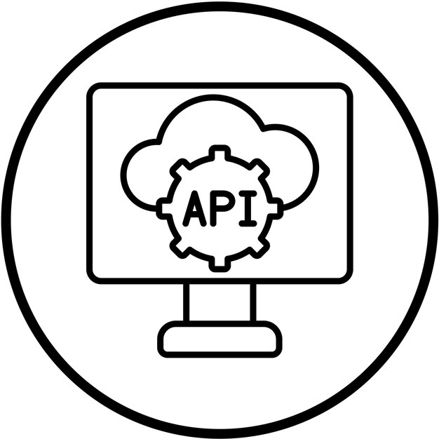 Vector vector design api icon style