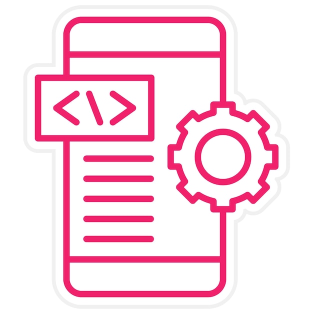 Стиль иконки векторного дизайна для разработки приложений