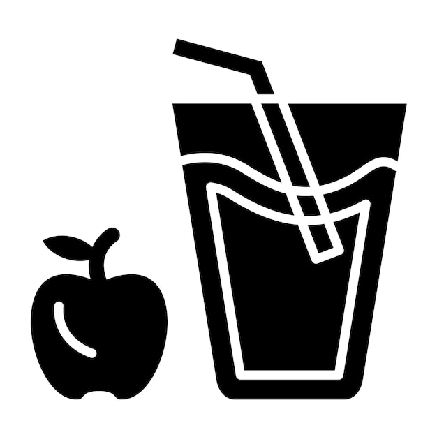 Vector Design Apple Juice Icon Style