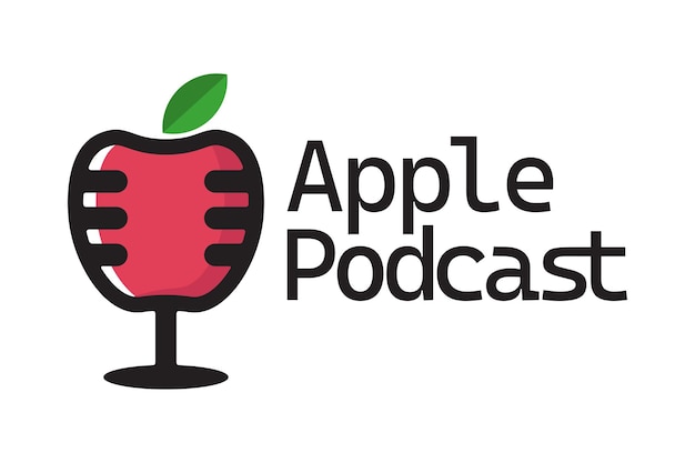 vector design apple and podcast logo concept