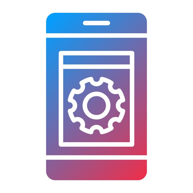 vector design application setting icon style