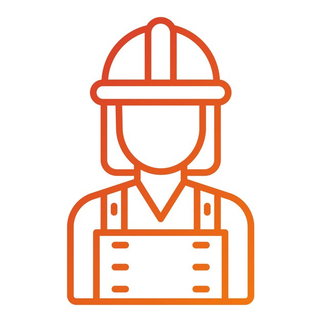Vector Design Architect Vrouwelijke Icon Style