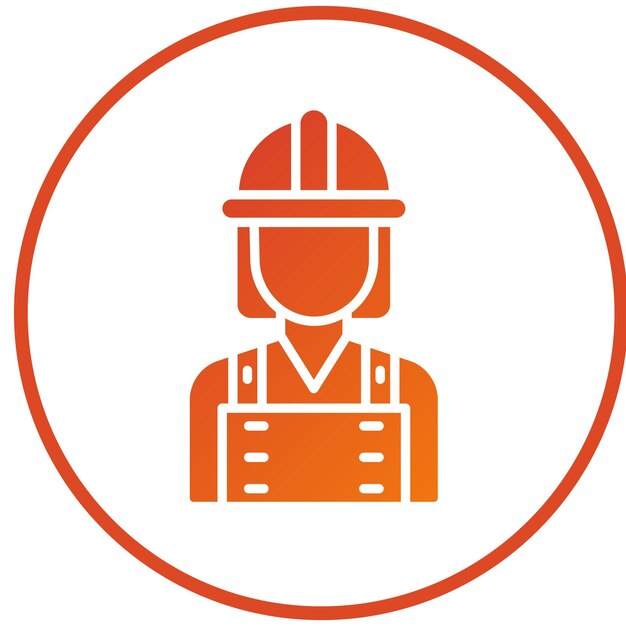 Vector Design Architect Vrouwelijke Icon Style