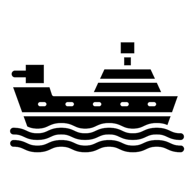 Vector Design Army Ship Icon Style