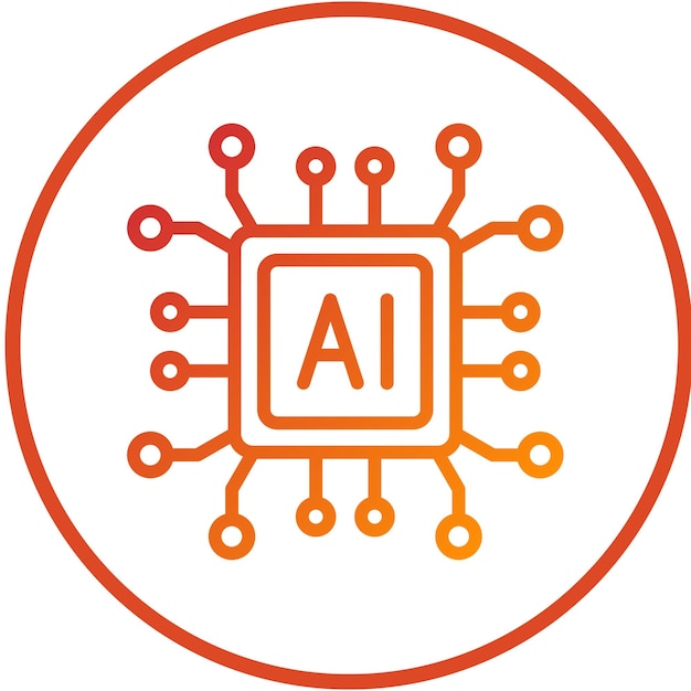 Vector vector design artificial intelligence icon style