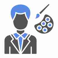 Vector vector design artist male icon style