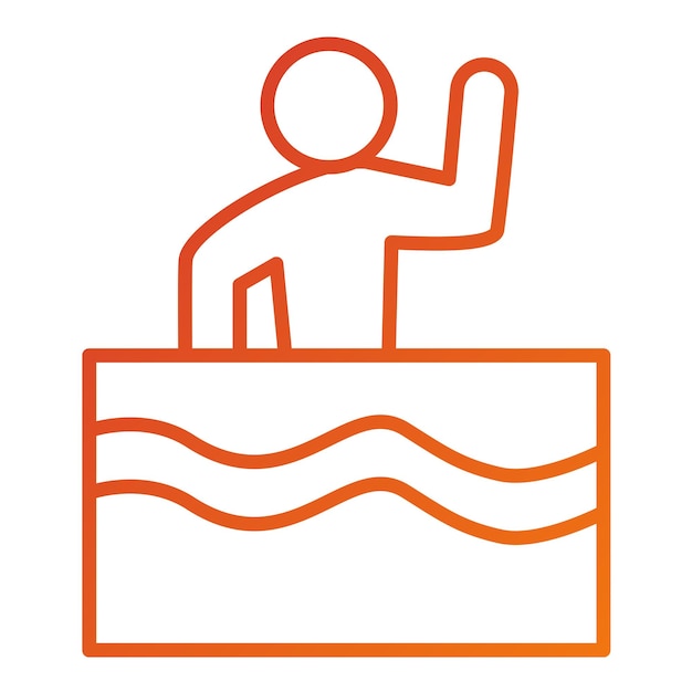 Vettore vector design artistic swimming icon style (stilo di icona di nuoto artistico vettoriale)