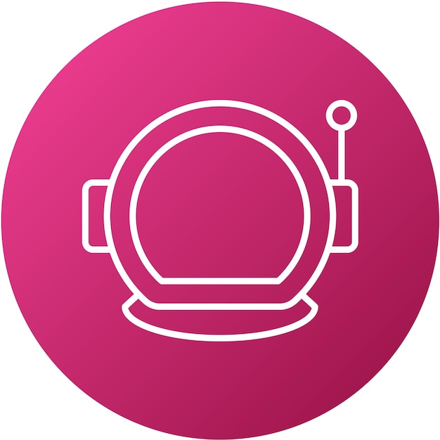 Vector Design Astronaut Helmet Icon Style