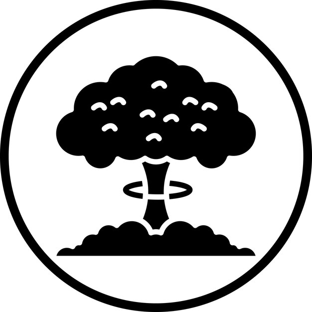 Vector Design Atomic Bomb Icon Style