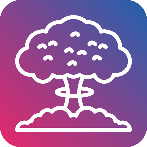 Vector Design Atomic Bomb Icon Style